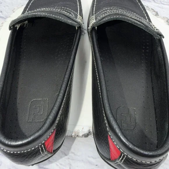 Footjoy Club Penny Loafer Men's 8 M Black Leather Casual Slip On Shoes 79047 - Picture 11 of 12